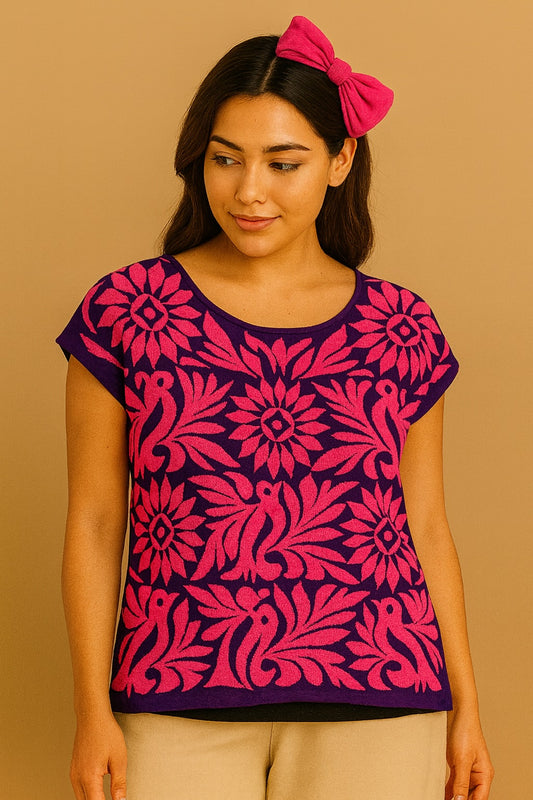 Blusa Jalapa de Díaz rosa – Mediana