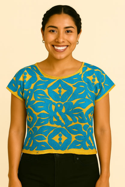 Blusa Jalapa de Díaz azul– Chica