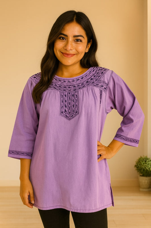 Blusa Alotepec lila