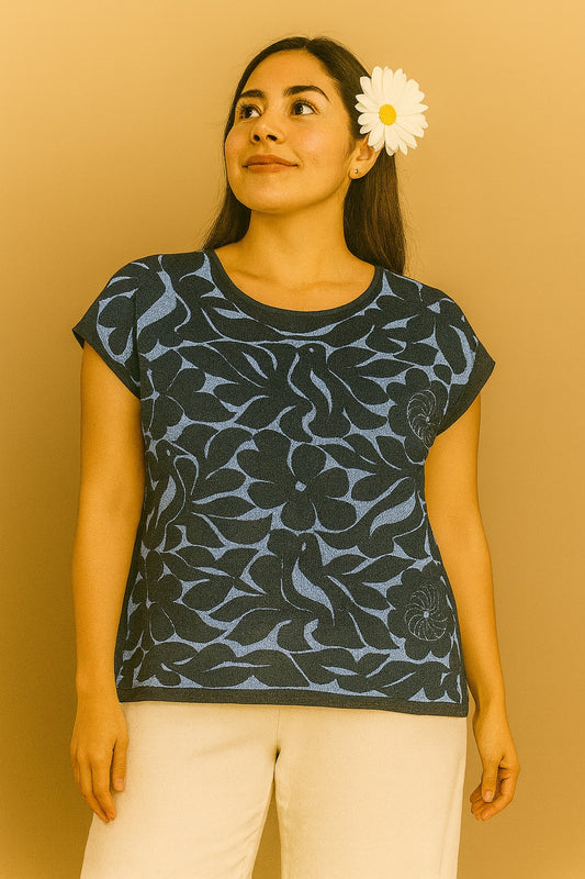 Blusa Jalapa de Díaz gris – Grande