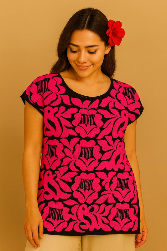 Blusa Jalapa de Díaz rosa – Mediana