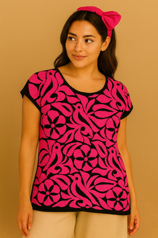 Blusa Jalapa de Díaz rosa – Mediana