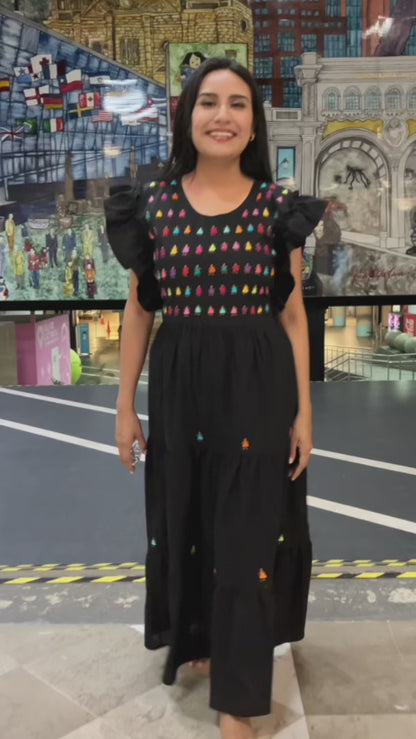 Vestido Yolanda Muñequitas Negro