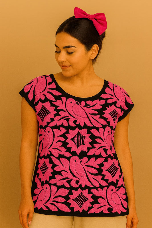 Blusa Jalapa de Díaz rosa – Grande