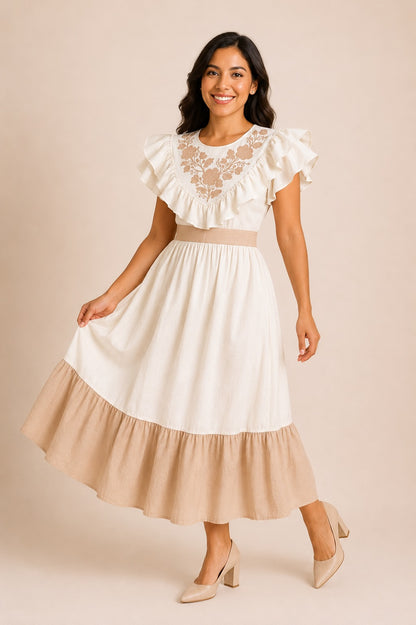 Vestido Morena beige