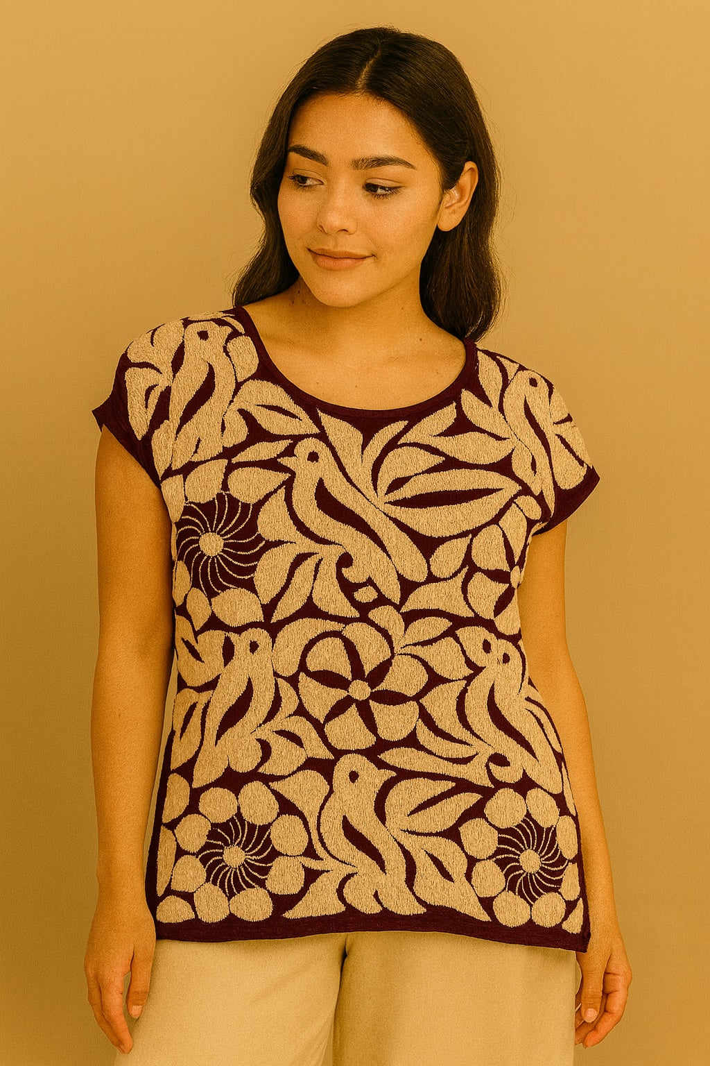 Blusa Jalapa de Díaz beige – Mediana